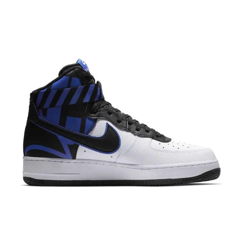 Nike Air Force 1 High Force Logo White Black Royal (806403-104)