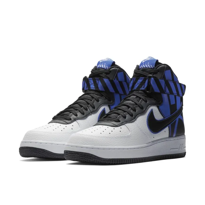 Nike Air Force 1 High Force Logo White Black Royal (806403-104)