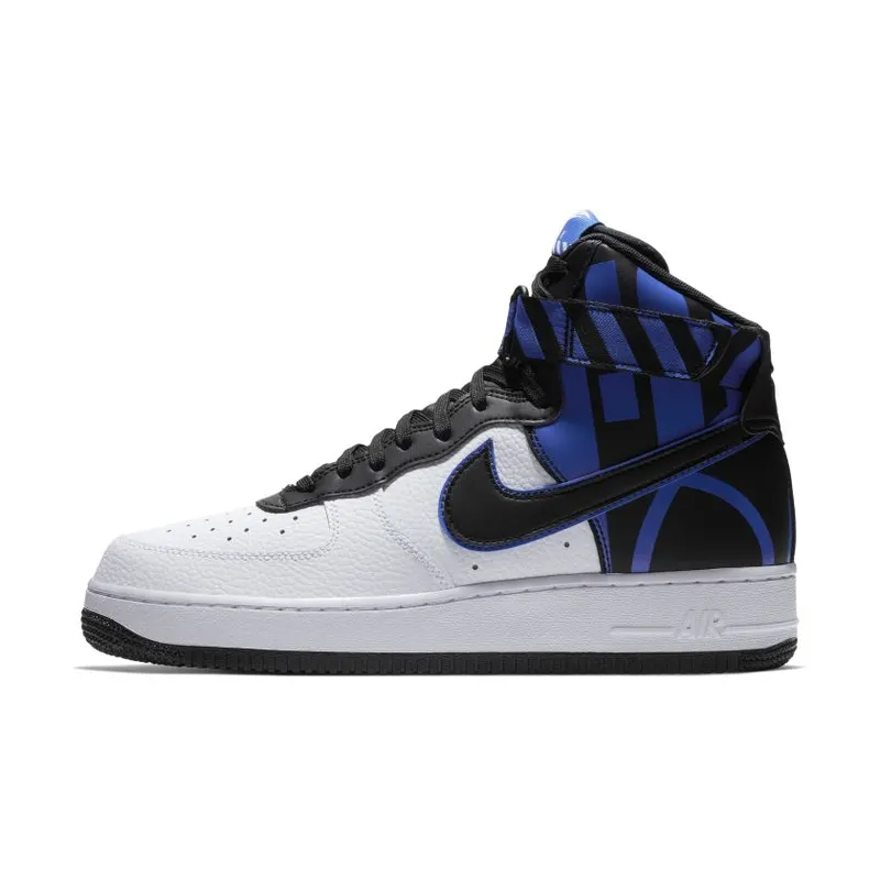 Nike Air Force 1 High Force Logo White Black Royal (806403-104)