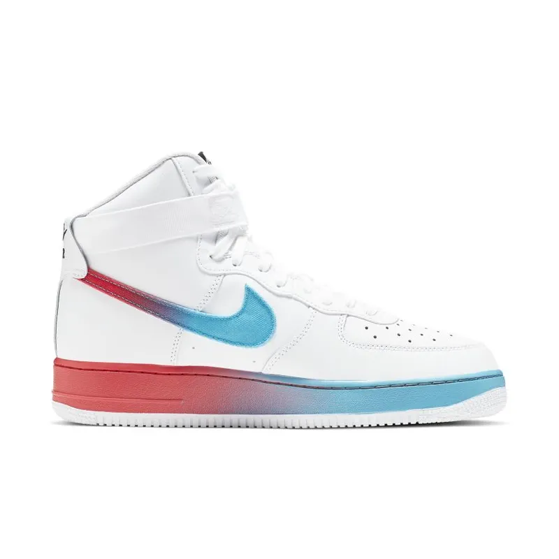Nike Air Force 1 High Gradient White Blue Fury Ember Glow (CJ0525-100)