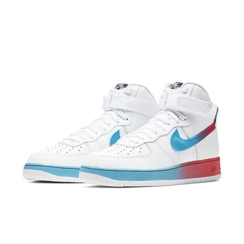 Nike Air Force 1 High Gradient White Blue Fury Ember Glow (CJ0525-100)