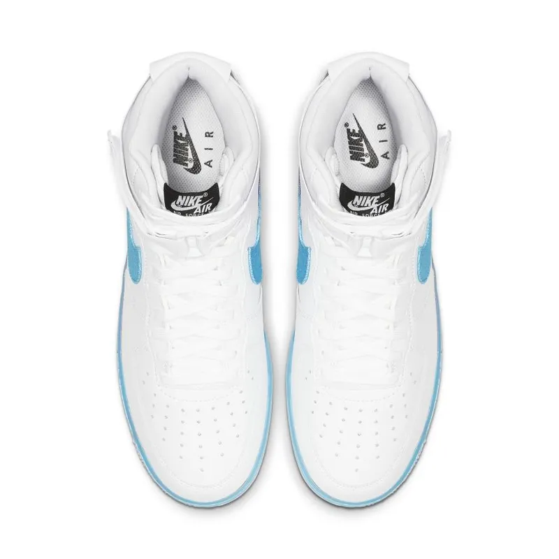 Nike Air Force 1 High Gradient White Blue Fury Ember Glow (CJ0525-100)