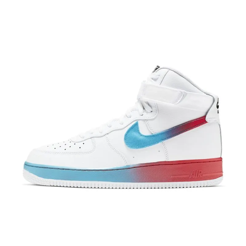 Nike Air Force 1 High Gradient White Blue Fury Ember Glow (CJ0525-100)