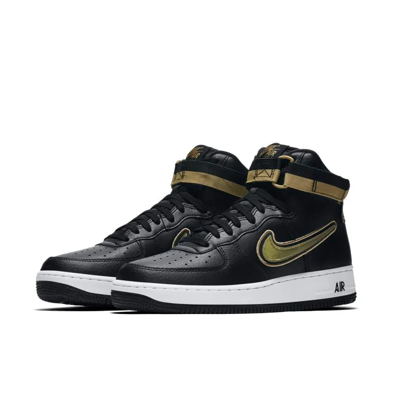 Nike Air Force 1 High NBA Black Metallic Gold (AV3938-001)