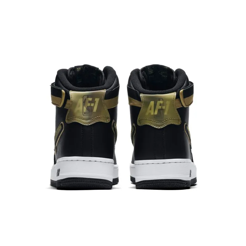 Nike Air Force 1 High NBA Black Metallic Gold (AV3938-001)