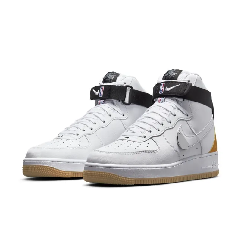 Nike Air Force 1 High NBA White University Gold (CT2306-101)