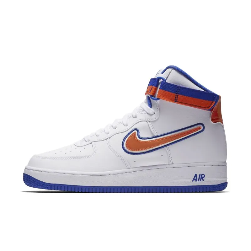 Nike Air Force 1 High Sport NBA White Team Orange Game Royal (AV3938-100)