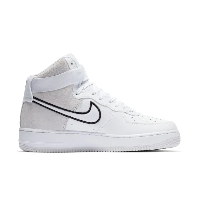 Nike Air Force 1 High White Vast Grey Black (AO2442-100)