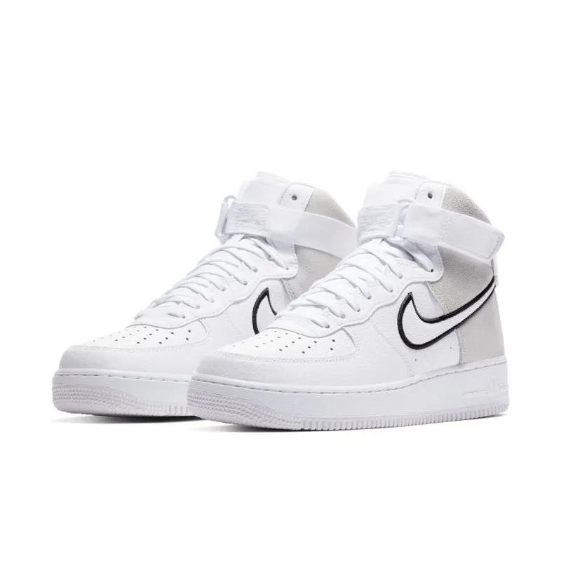Nike Air Force 1 High White Vast Grey Black (AO2442-100)