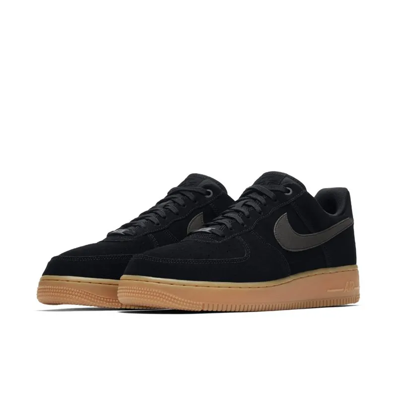 Nike Air Force 1 Low ’07 Black Suede Gum (AA1117-001)
