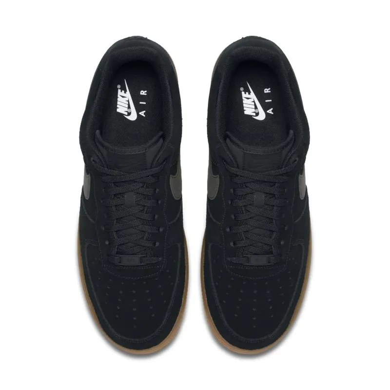 Nike Air Force 1 Low ’07 Black Suede Gum (AA1117-001)