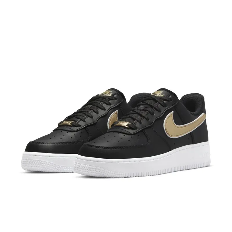 Nike Air Force 1 Low ’07 Essential Black Metallic Gold (Women’s) (DD1523-001)