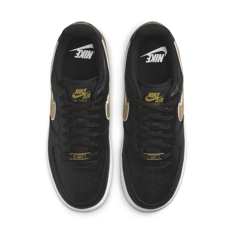 Nike Air Force 1 Low ’07 Essential Black Metallic Gold (Women’s) (DD1523-001)
