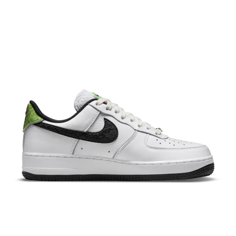 Nike Air Force 1 Low ’07 Just Do It Snakeskin White Black (Women’s) (DV1492-101)