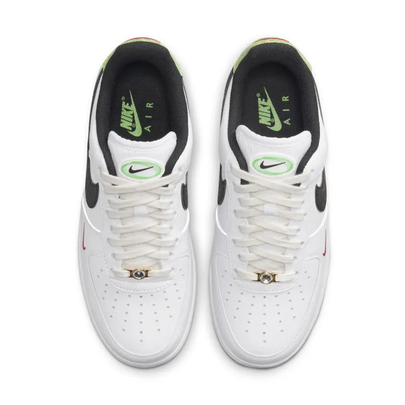 Nike Air Force 1 Low ’07 Just Do It Snakeskin White Black (Women’s) (DV1492-101)