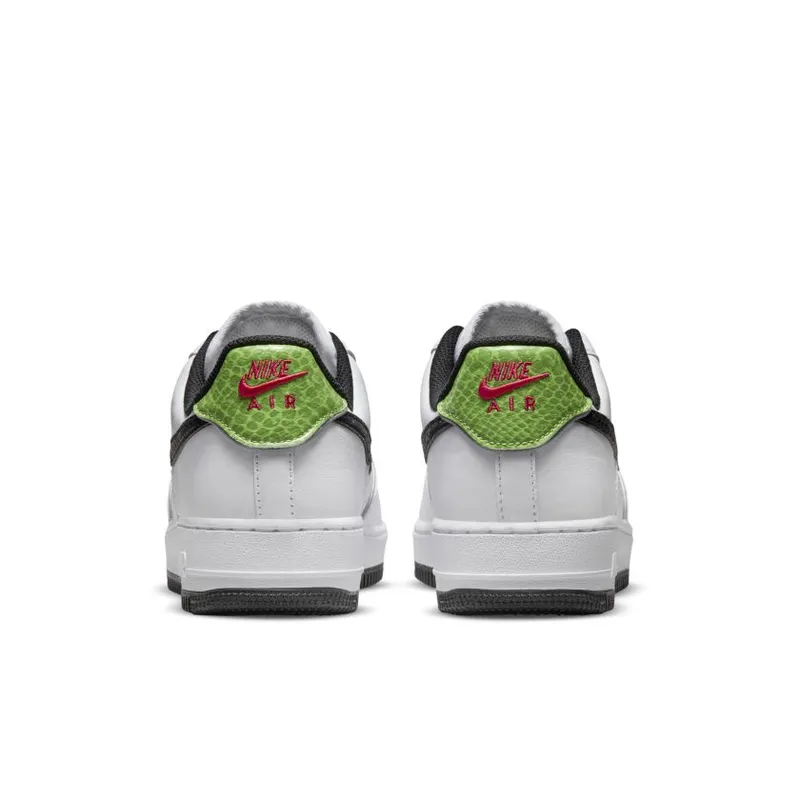 Nike Air Force 1 Low ’07 Just Do It Snakeskin White Black (Women’s) (DV1492-101)