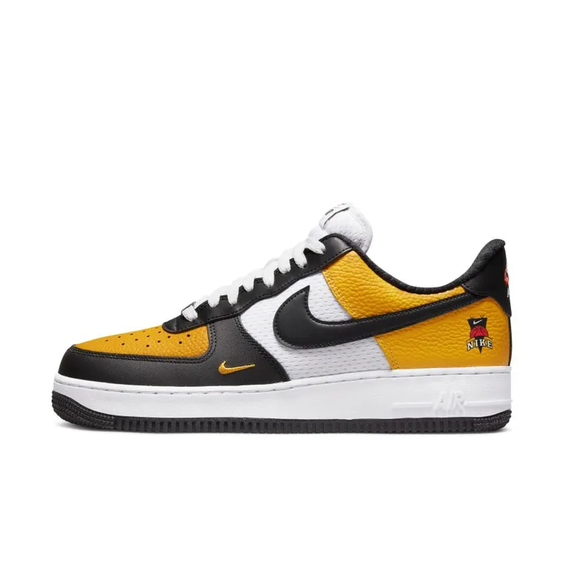Nike Air Force 1 Low ’07 LV8 Black Gold Jersey Mesh (DQ7775-700)