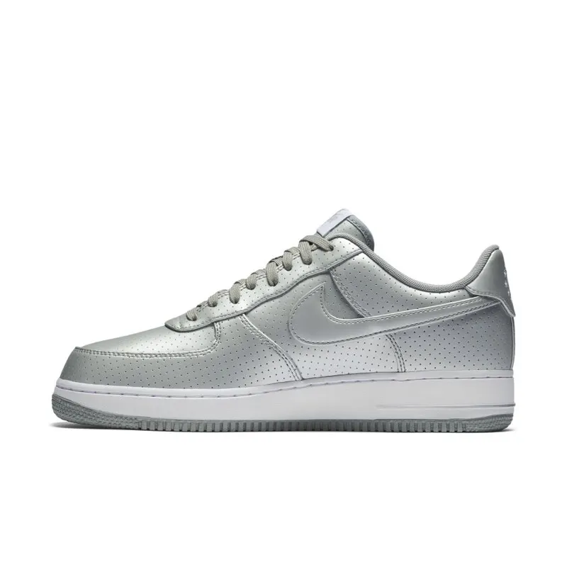 Nike Air Force 1 Low ’07 LV8 Metallic Silver Perforated (718152-013)