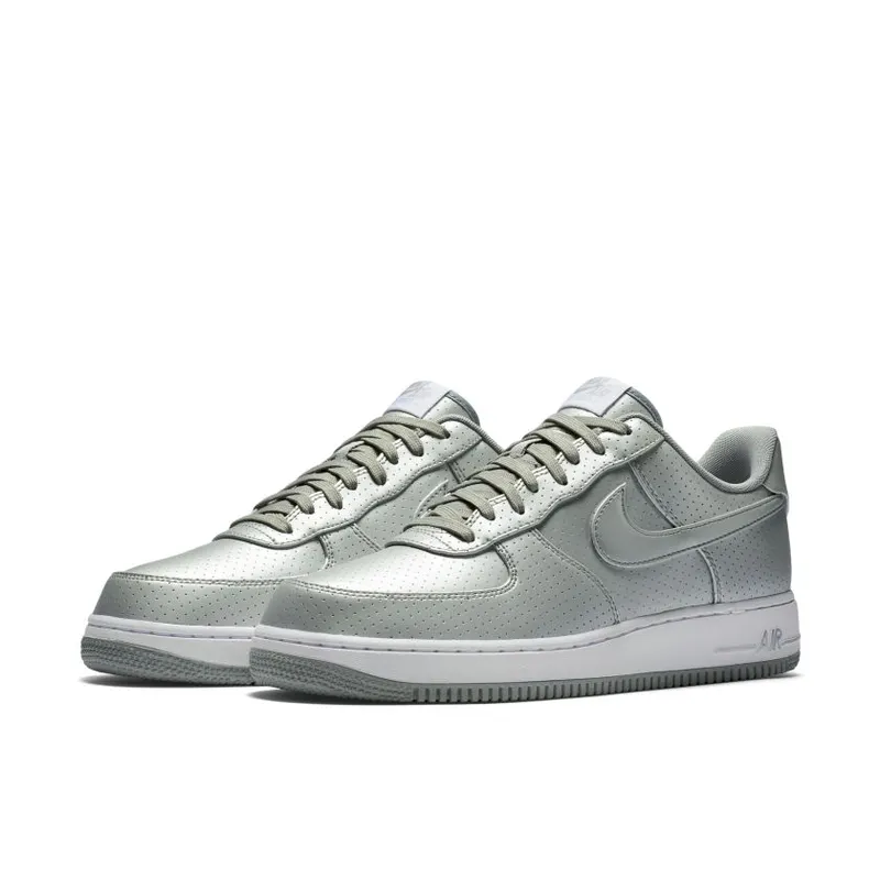 Nike Air Force 1 Low ’07 LV8 Metallic Silver Perforated (718152-013)