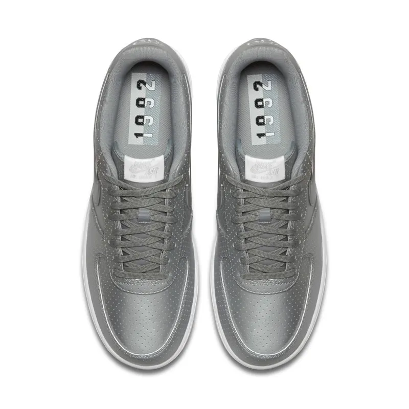Nike Air Force 1 Low ’07 LV8 Metallic Silver Perforated (718152-013)