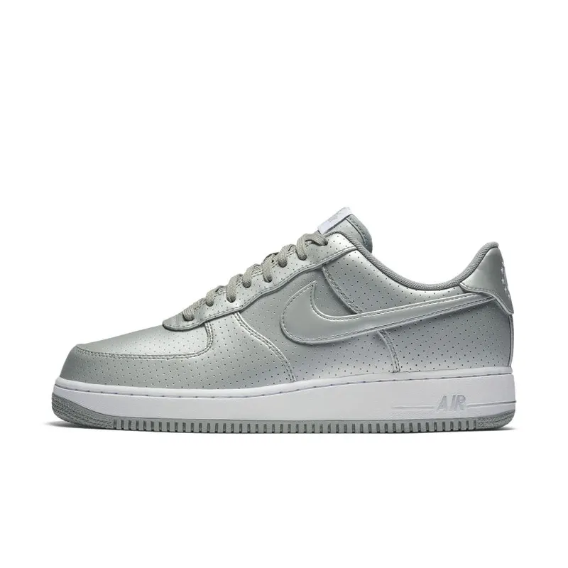 Nike Air Force 1 Low ’07 LV8 Metallic Silver Perforated (718152-013)
