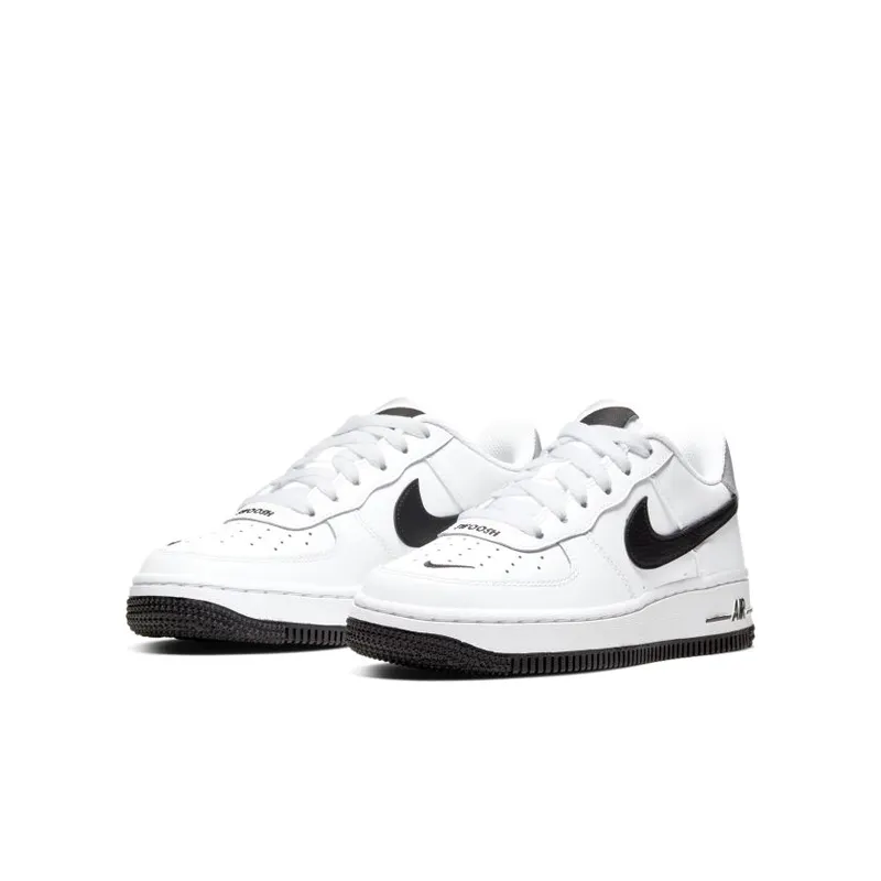 Nike Air Force 1 Low ’07 LV8 White Black Mini Swoosh (GS) (CT5531-100)