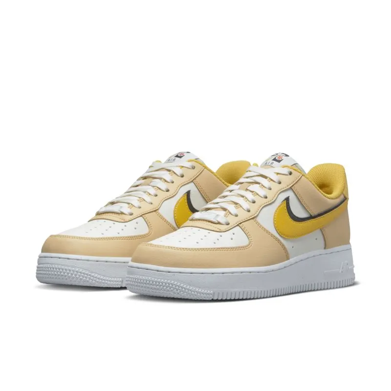 Nike Air Force 1 Low ’07 LX ’82 Double Swoosh Sail Yellow Ochre (Women’s) (DX6065-171)