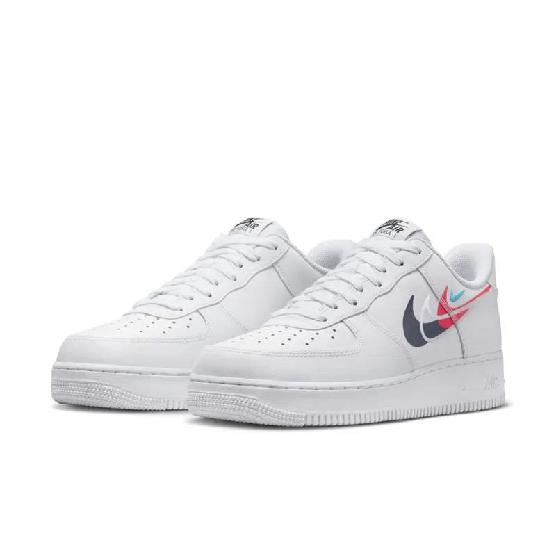 Nike Air Force 1 Low ’07 Quadruple Swoosh White Navy Crimson (FJ4226-100)