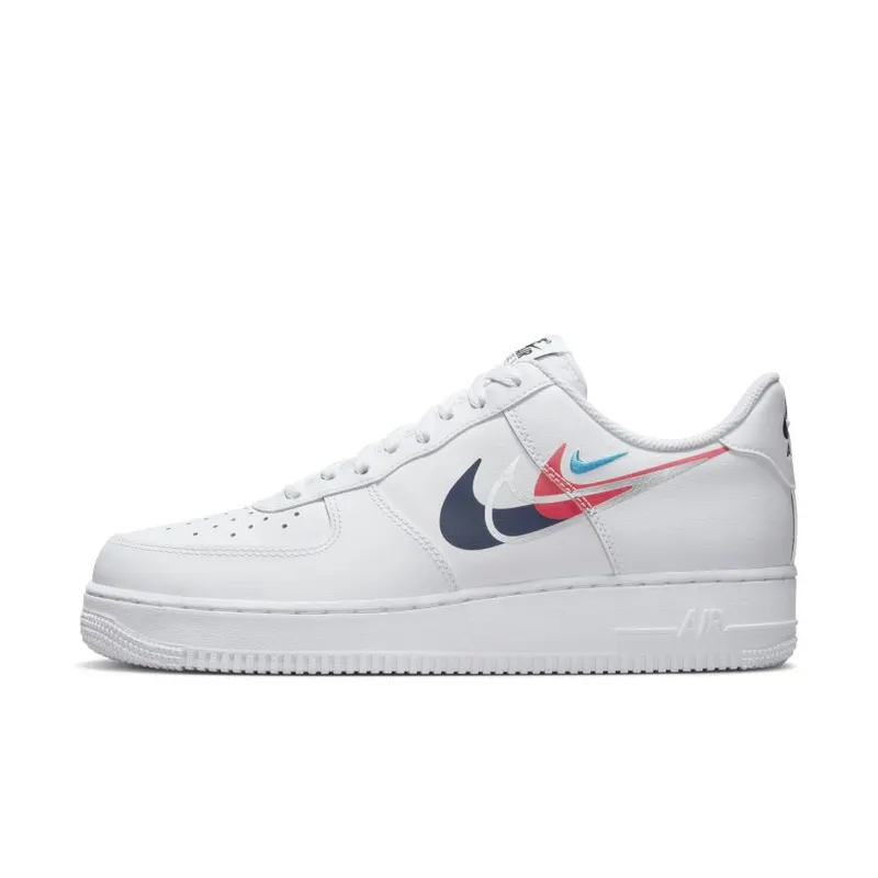 Nike Air Force 1 Low ’07 Quadruple Swoosh White Navy Crimson (FJ4226-100)