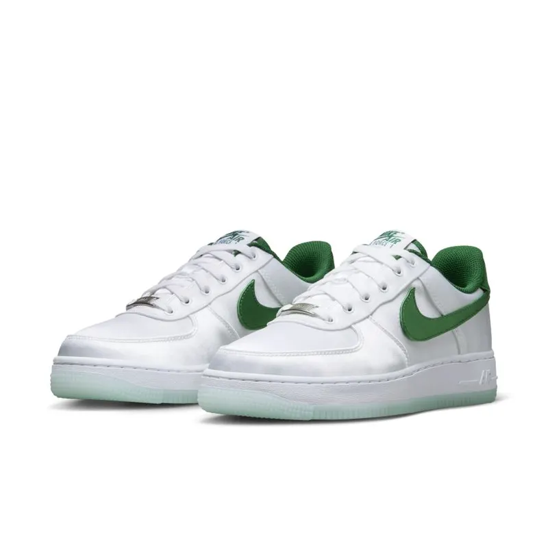 Nike Air Force 1 Low ’07 Satin White Pine Green (Women’s) (DX6541-101)