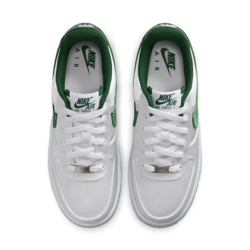 Nike Air Force 1 Low ’07 Satin White Pine Green (Women’s) (DX6541-101)