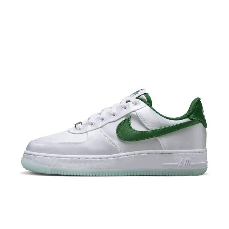 Nike Air Force 1 Low ’07 Satin White Pine Green (Women’s) (DX6541-101)