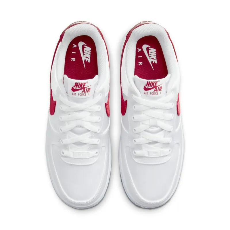 Nike Air Force 1 Low ’07 Satin White Varsity Red (Women’s) (DX6541-100)
