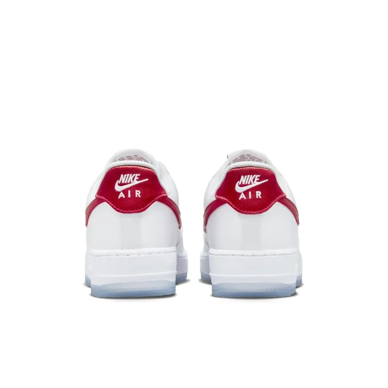 Nike Air Force 1 Low ’07 Satin White Varsity Red (Women’s) (DX6541-100)