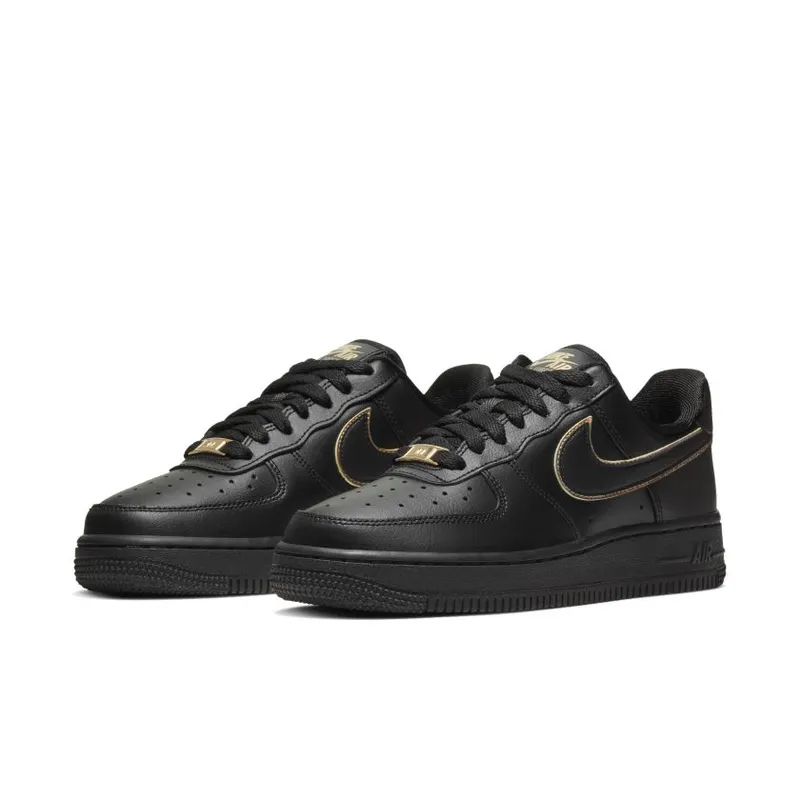 Nike Air Force 1 Low Black Gold Swoosh (AO2132-005)