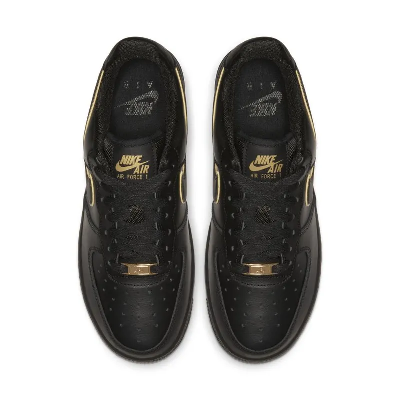 Nike Air Force 1 Low Black Gold Swoosh (AO2132-005)