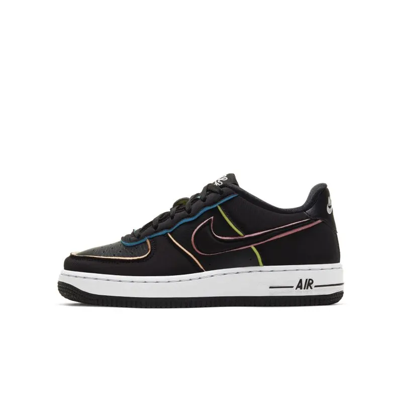 Nike Air Force 1 Low Black Pink Barely Volt (GS) (CD7406-001)