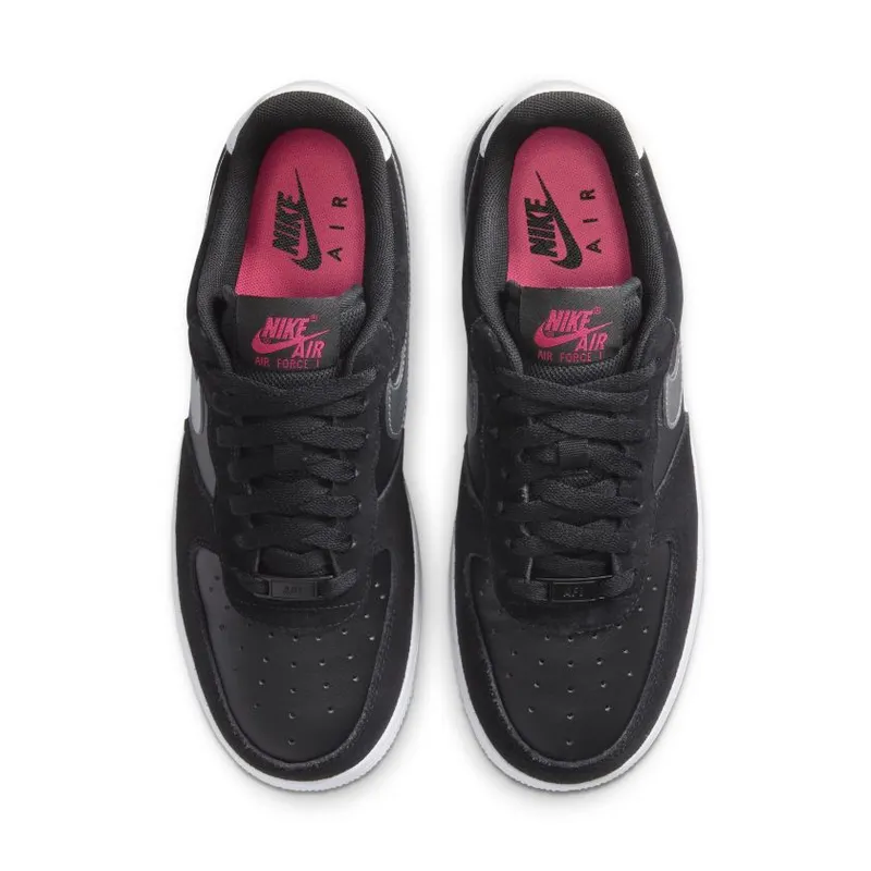 Nike Air Force 1 Low Black Pink Blast Metallic Silver (Women’s) (DA4282-001)