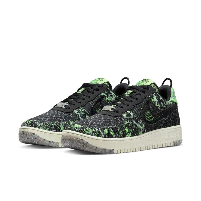 Nike Air Force 1 Low Crater Flyknit Black Volt (DM0590-002)