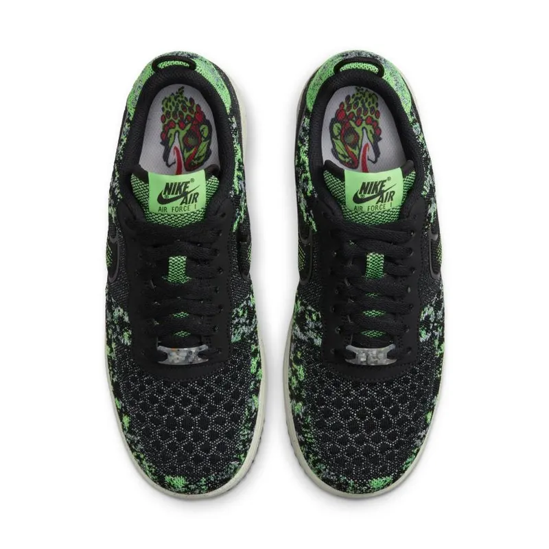Nike Air Force 1 Low Crater Flyknit Black Volt (DM0590-002)