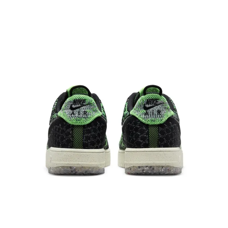Nike Air Force 1 Low Crater Flyknit Black Volt (DM0590-002)