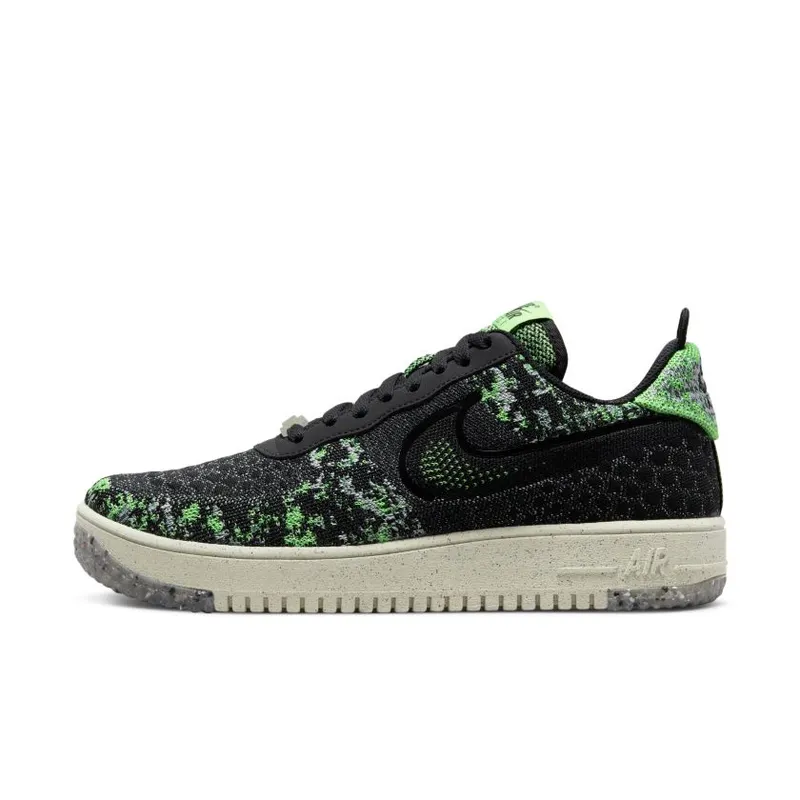 Nike Air Force 1 Low Crater Flyknit Black Volt (DM0590-002)