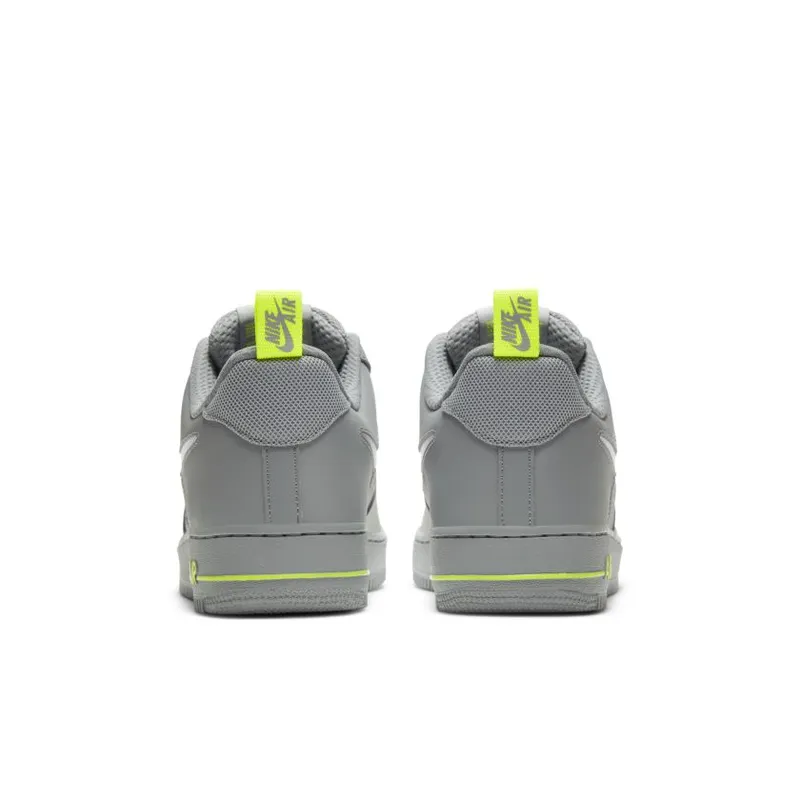 Nike Air Force 1 Low Cut Out Swoosh Particle Grey Volt (DC1429-001)