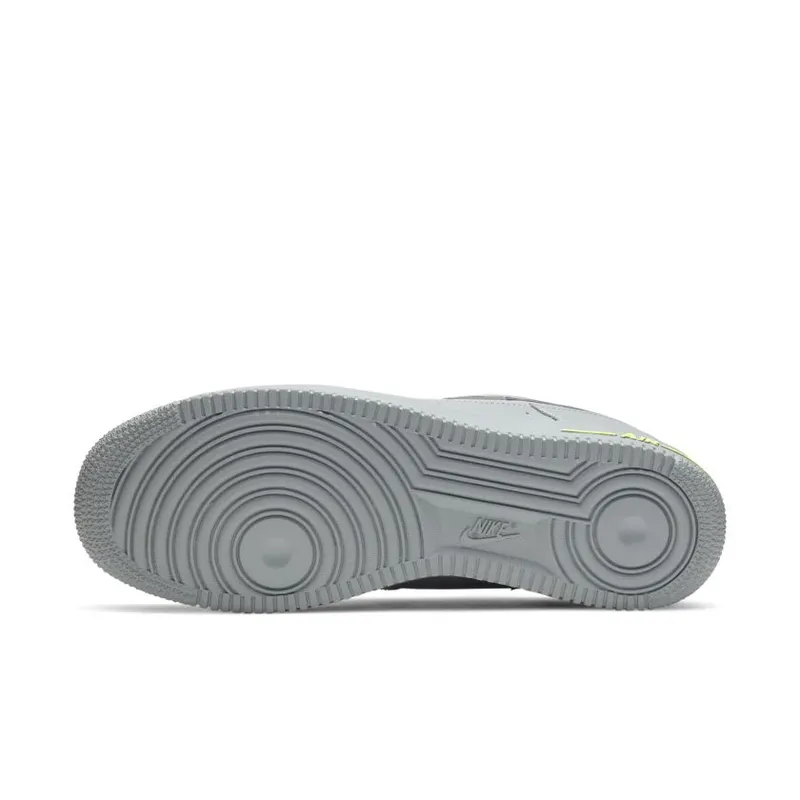 Nike Air Force 1 Low Cut Out Swoosh Particle Grey Volt (DC1429-001)