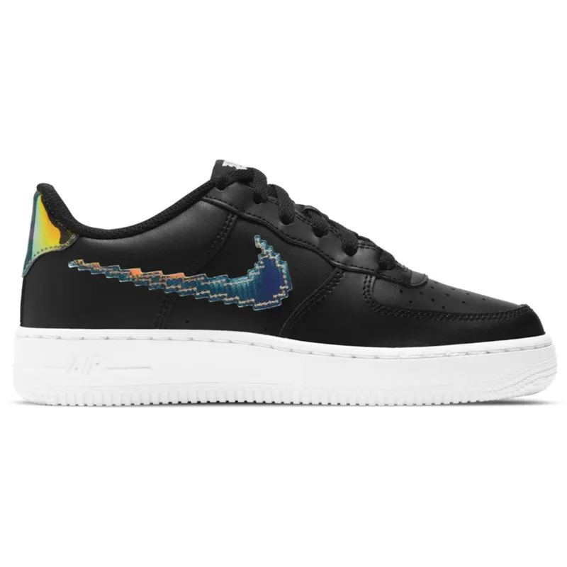 Nike Air Force 1 Low LV8 Digital Swoosh Black (GS) (CW1577-002)
