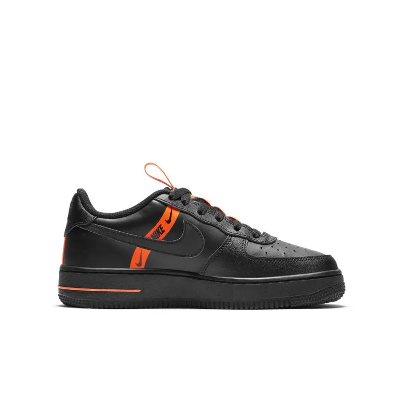 Nike Air Force 1 Low LV8 KSA Worldwide Pack Black Total Orange (GS) (CT4683-001)