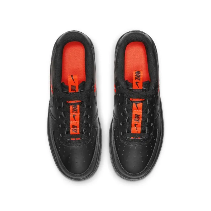 Nike Air Force 1 Low LV8 KSA Worldwide Pack Black Total Orange (GS) (CT4683-001)