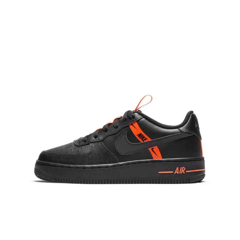 Nike Air Force 1 Low LV8 KSA Worldwide Pack Black Total Orange (GS) (CT4683-001)