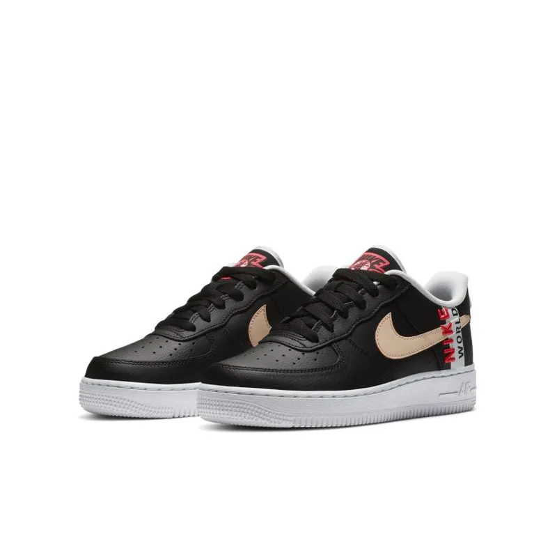 Nike Air Force 1 Low LV8 Worldwide Pack Grey Crimson (GS) (CN8536-001)