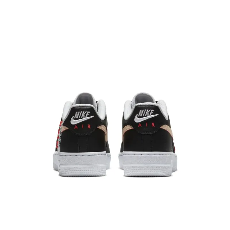 Nike Air Force 1 Low LV8 Worldwide Pack Grey Crimson (GS) (CN8536-001)